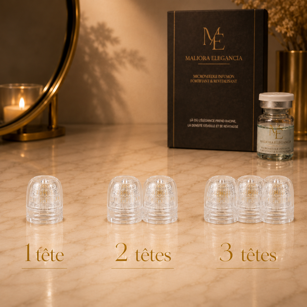 Têtes Microneedling 24K Or -  0,25 mm