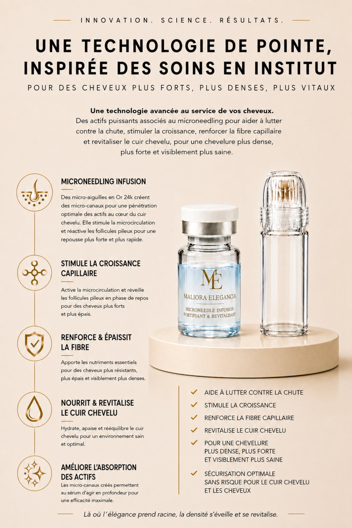 Microneedling Capillaire : Soin  Anti-chute & Activateur de Pousse